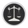 Black & White Ivory | Lawyer - Scales of Justice Silver Finish Lapel Pin