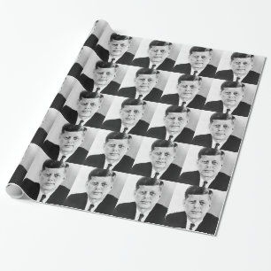Black & White Jack JFK John F. Kennedy President Wrapping Paper