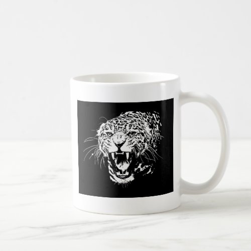 Black  White Jaguar Coffee Mug