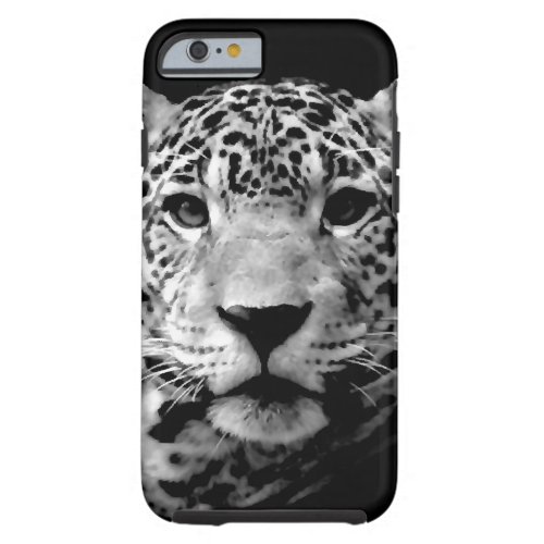 Black  White Jaguar Eyes Tough iPhone 6 Case