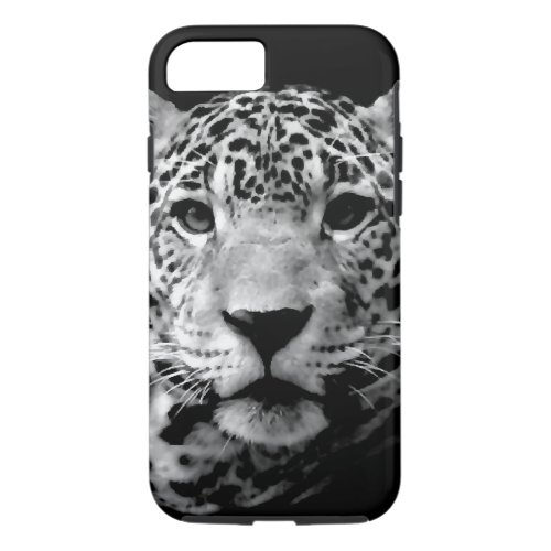 Black  White Jaguar Eyes iPhone 87 Case
