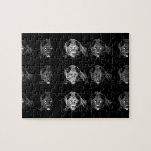 Black  White Jaguar Jigsaw Puzzle