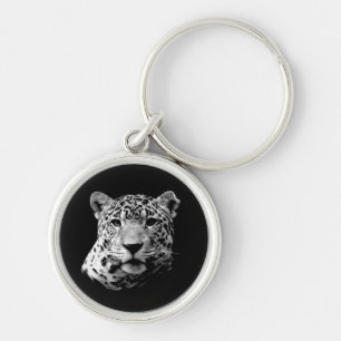 Black & White Jaguar Keychain