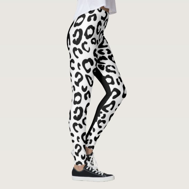Black white Jaguar leggins Leggings (Right)