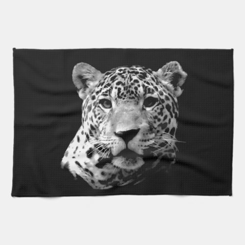 Black  White Jaguar Towel