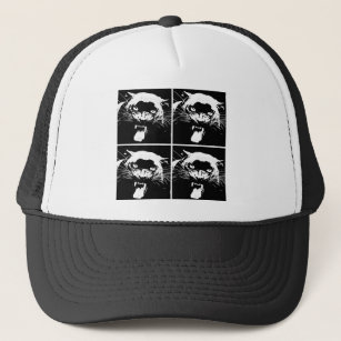 Black & White Jaguar Trucker Hat