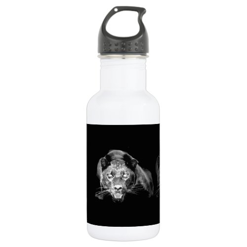 Black  White Jaguar Water Bottle