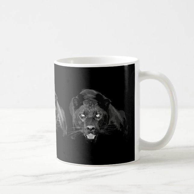 Black & White Jaguar -Wild Cats Coffee Mug (Right)