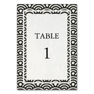 Black+White Japanese Seigha Table Number