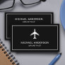 Black White Jet Aircraft Airplane Airline Pilot Business Card