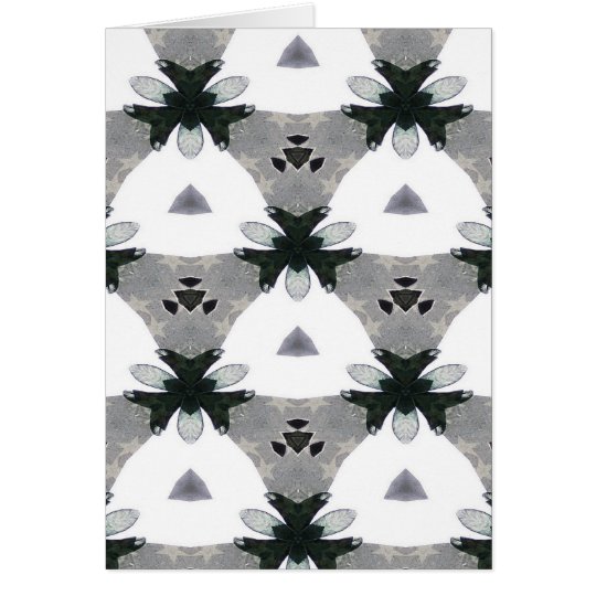 Black & White Kaleidoscope Blank Card