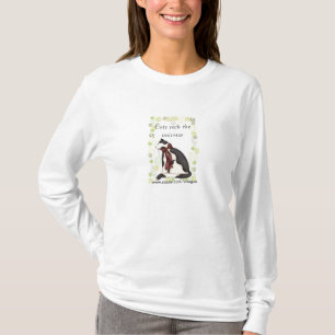 Black & White Kitty Cat w/Hearts T-Shirt