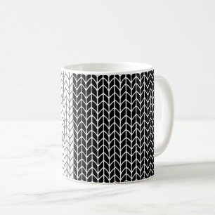 BLACK & WHITE KNIT White Mug