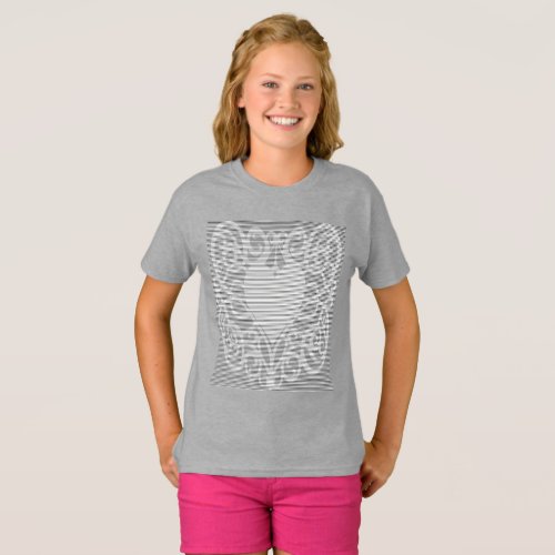 black white lace heart t_shirts