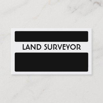 Black White Land Surveyor Simple Business Cards by ProfessionalOffice at Zazzle