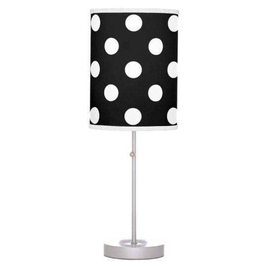 Black White Large Polka Dot Pattern Desk Lamp | Zazzle.com