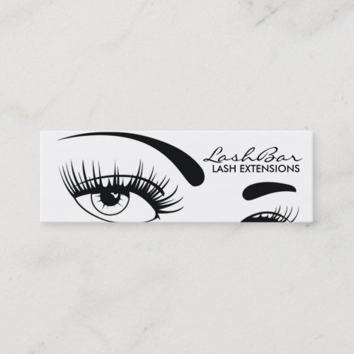 Black &amp; White Lash Extensions business card