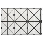 Black White Lattice Pattern Fabric
