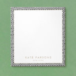 Black White Lattice Pattern Notepad<br><div class="desc">Black and white lattice pattern background..  For additional matching marketing materials,  custom design or
logo inquiry,  please contact me at maurareed.designs@gmail.com and I will reply within 24 hours.
For shipping,  card stock inquires and pricing contact Zazzle directly.</div>