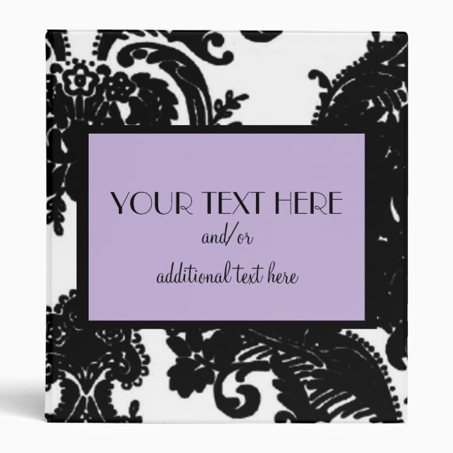 Black & White, Lavender Binder (Front)