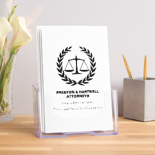 Black & White Law Firm Laurel Wreath & Justice Sca Brochure