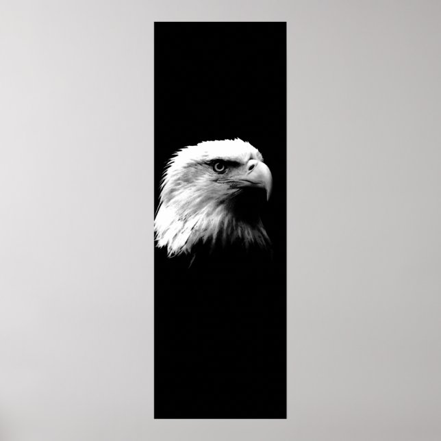 Black White Leadership Eagle Eyes Door Poster (Front)