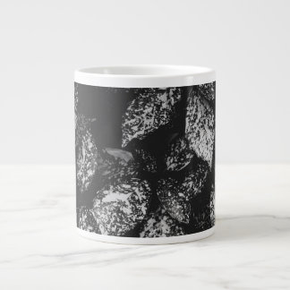 Black & White Leafy Patterned Jumbo Mug