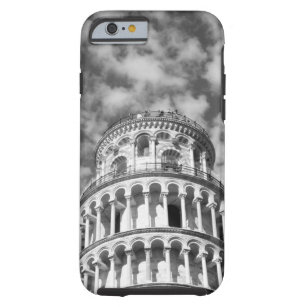 Black White Leaning Tower of Pisa Italy Tough iPhone 6 Case
