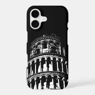 Black White Leaning Tower of Pisa Italy iPhone 17 Case