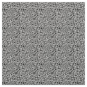 Black White Leopard Animal Print Chic Style Fabric