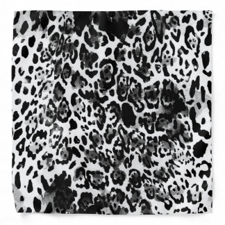 Black & White leopard Bandana