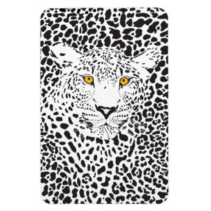 Black & White Leopard Camouflaged In Spots Pattern Magnet