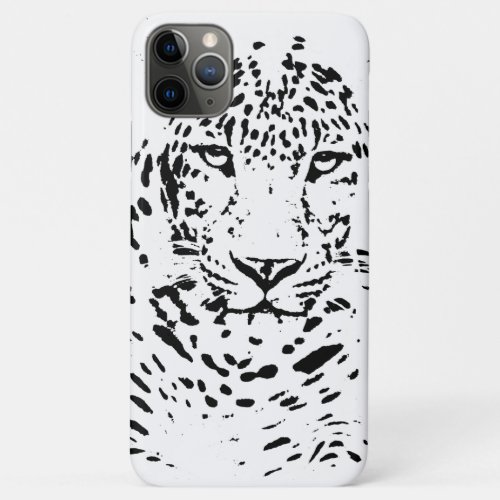 Black White Leopard iPhone 11 Pro Max Case