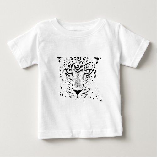 Black  White Leopard Eyes Baby T_Shirt