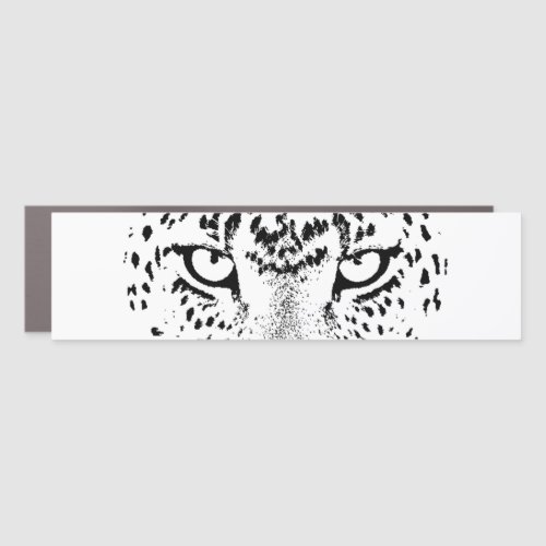 Black  White Leopard Eyes Car Magnet
