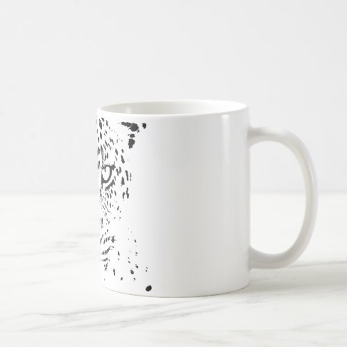 Black  White Leopard Eyes Coffee Mug