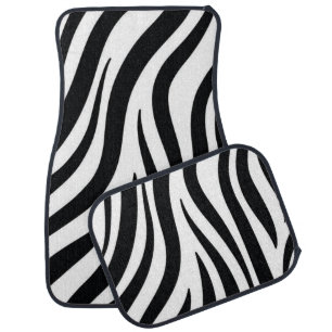 Black & White Leopard Floor Car Mats