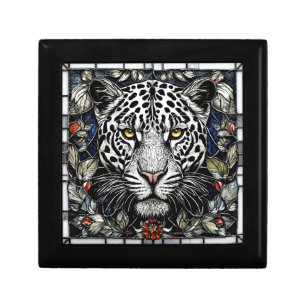 Black White Leopard Floral For Animal Lovers Gift Box