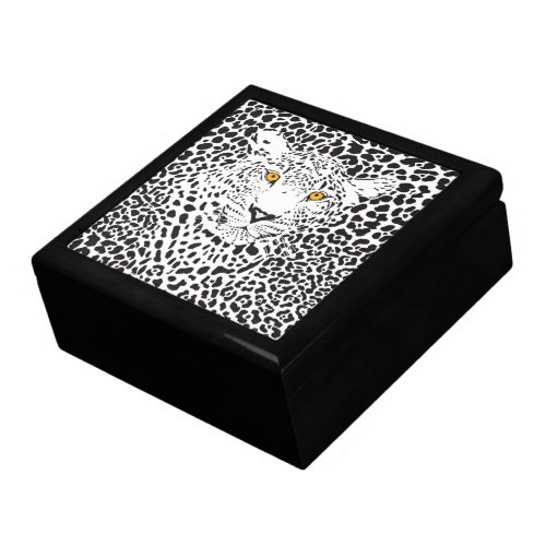 Black  White Leopard In Spots Gift Box