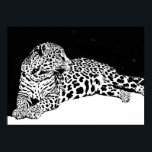 Black White Leopard Poster Pop Art Wild Animal<br><div class="desc">Face of Leopard Posters Prints - Motivational Courage / Confidence Pop Art Leopard Head / Portrait Digital Animal Artwork - Leopard Eyes Pop Art Image</div>