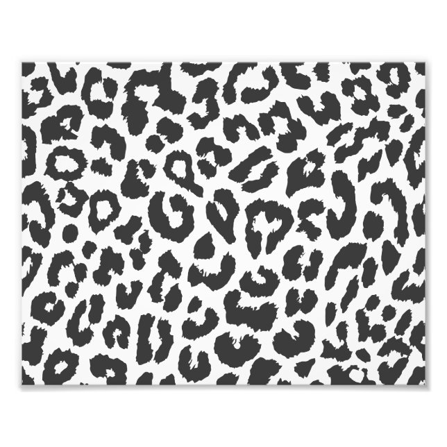 Black & White Leopard Print Animal Skin Patterns (Front)