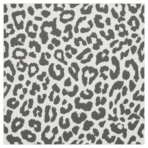 Black & White Leopard Print Animal Skin Patterns Fabric