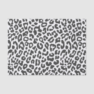 Black & White Leopard Print Animal Skin Patterns Tissue Paper