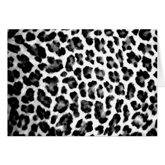 Black & White Leopard Print Cards (Front Horizontal)