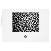 Black & White Leopard Print Cards (Back Horizontal)