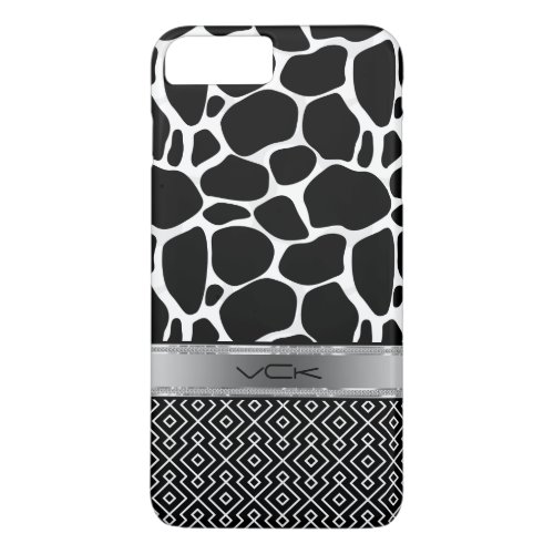 Black  White Leopard Print  Geometric Pattern 2 iPhone 8 Plus7 Plus Case