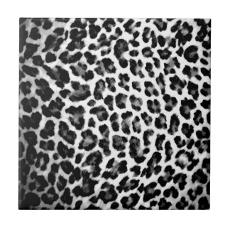 Black & White Leopard Print Tile