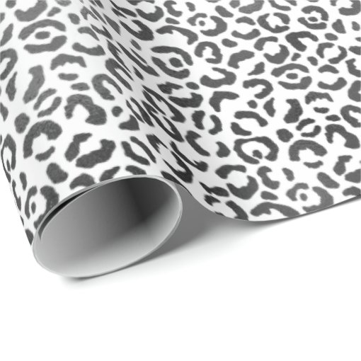 Black White Leopard Print Wrapping Paper Zazzle