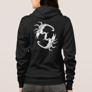 Black & White Letter S - Two Scorpions Hoodie