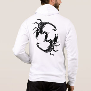 Black & White Letter S - Two Scorpions Hoodie